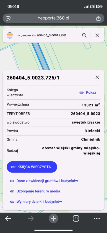 Działka leśna Śladków Duży. Zdjęcie 2