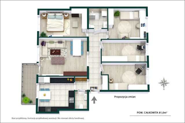 Mieszkanie 4-pokojowe Zielonka, ul. Młodzieżowa. Zdjęcie 17