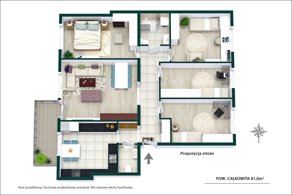 Mieszkanie 4-pokojowe Zielonka, ul. Młodzieżowa. Zdjęcie 17