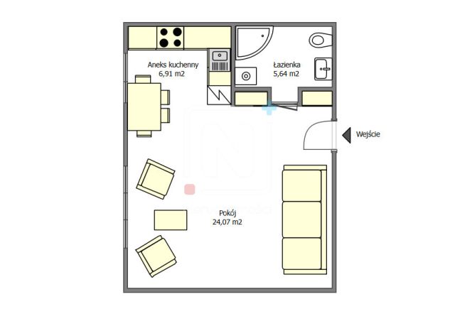 Mieszkanie 1-pokojowe Warszawa Wilanów, ul. Sarmacka. Zdjęcie 10