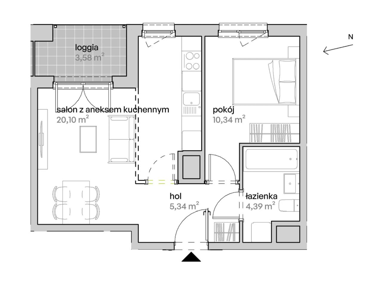 Mieszkanie 2-pokojowe Poznań Starołęka, ul. Unii Lubelskiej. Zdjęcie 7
