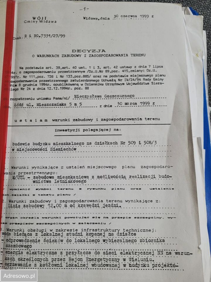 Działka budowlana Siemiechów. Zdjęcie 3