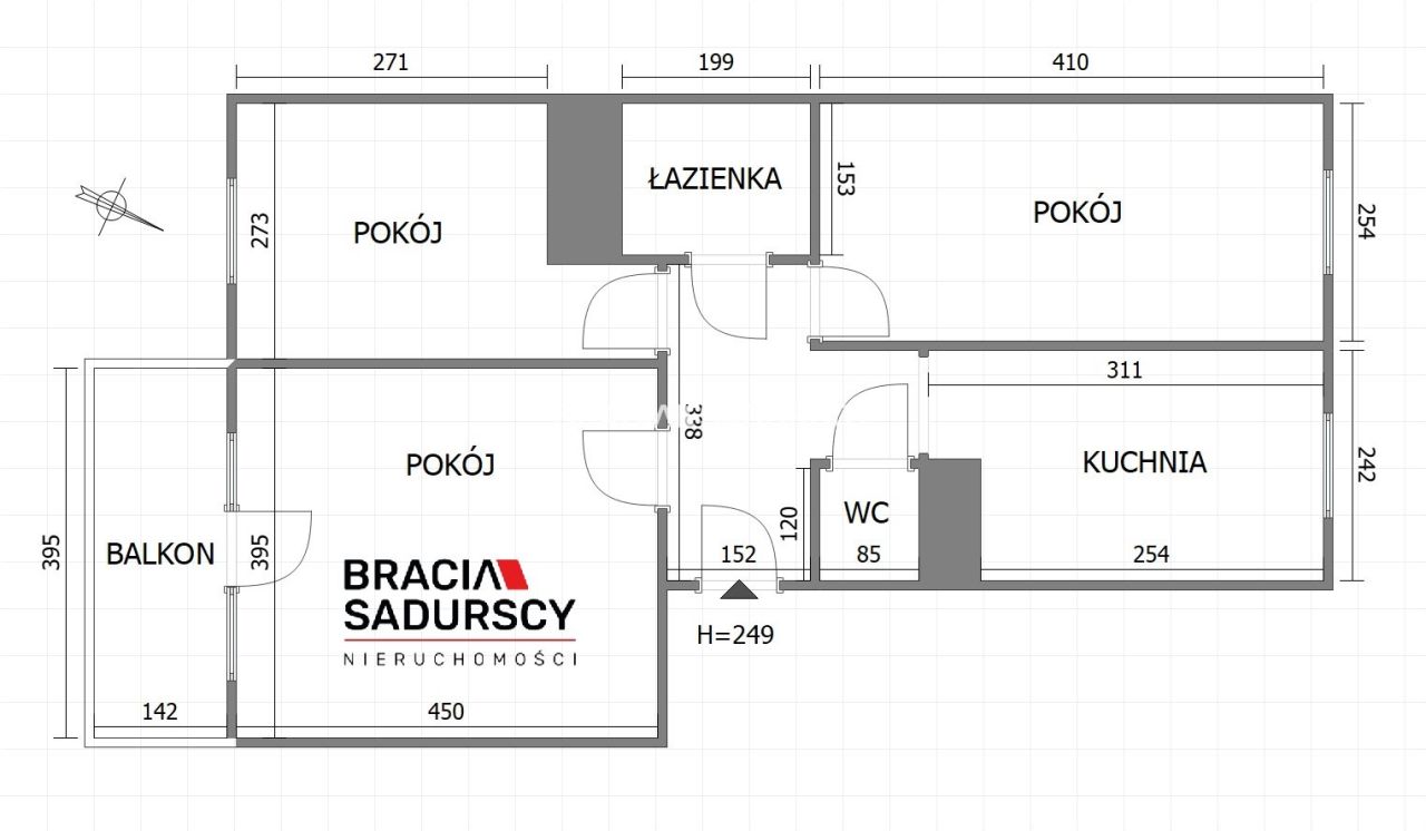 Mieszkanie 3-pokojowe Kraków Czyżyny, ul. Stanisława Skarżyńskiego. Zdjęcie 18