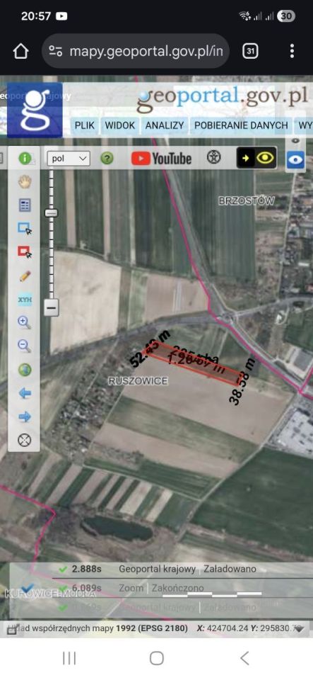 Działka inwestycyjna Radwanice