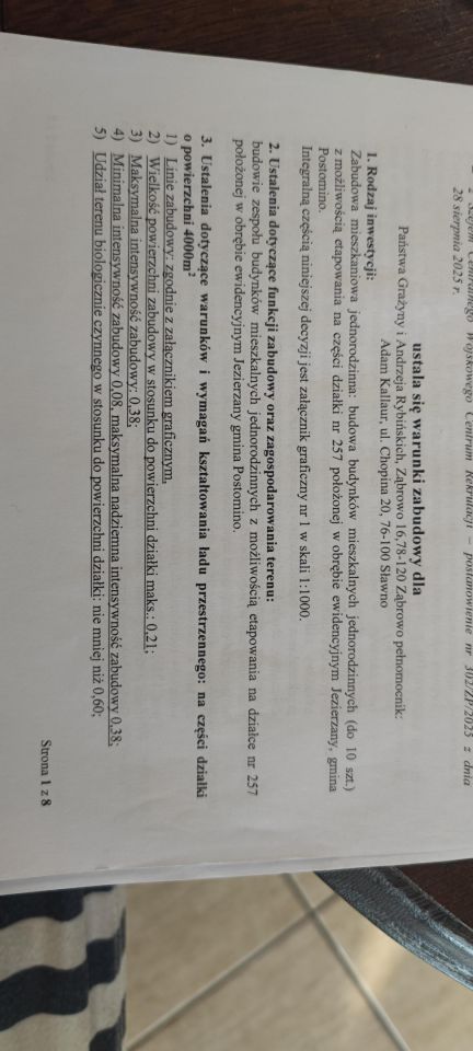 Działka inwestycyjna Jezierzany, ul. Zbożowa. Zdjęcie 2