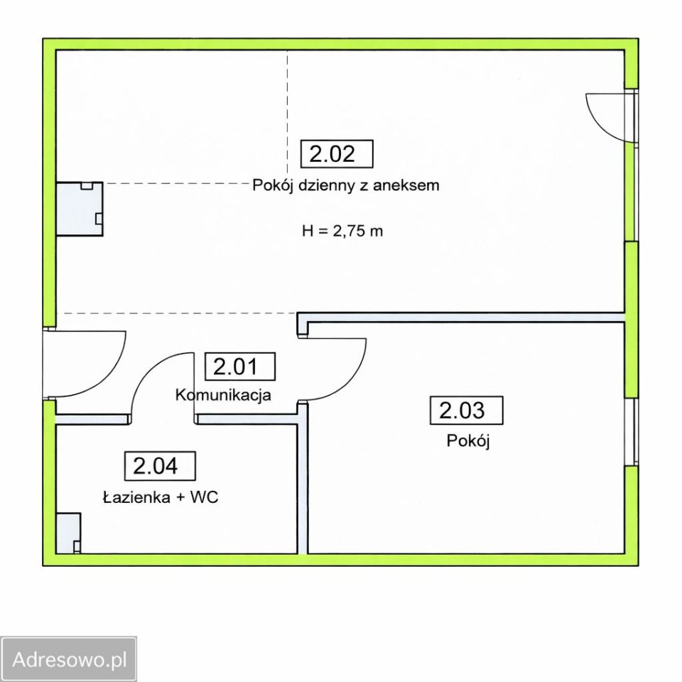 Mieszkanie 2-pokojowe Świdnica, ul. Bolesława Krzywoustego. Zdjęcie 5