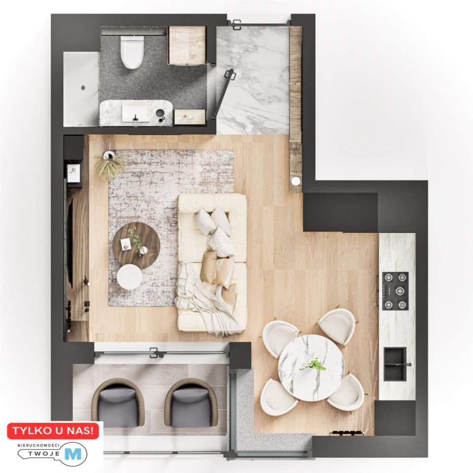 Mieszkanie 1-pokojowe Kielce