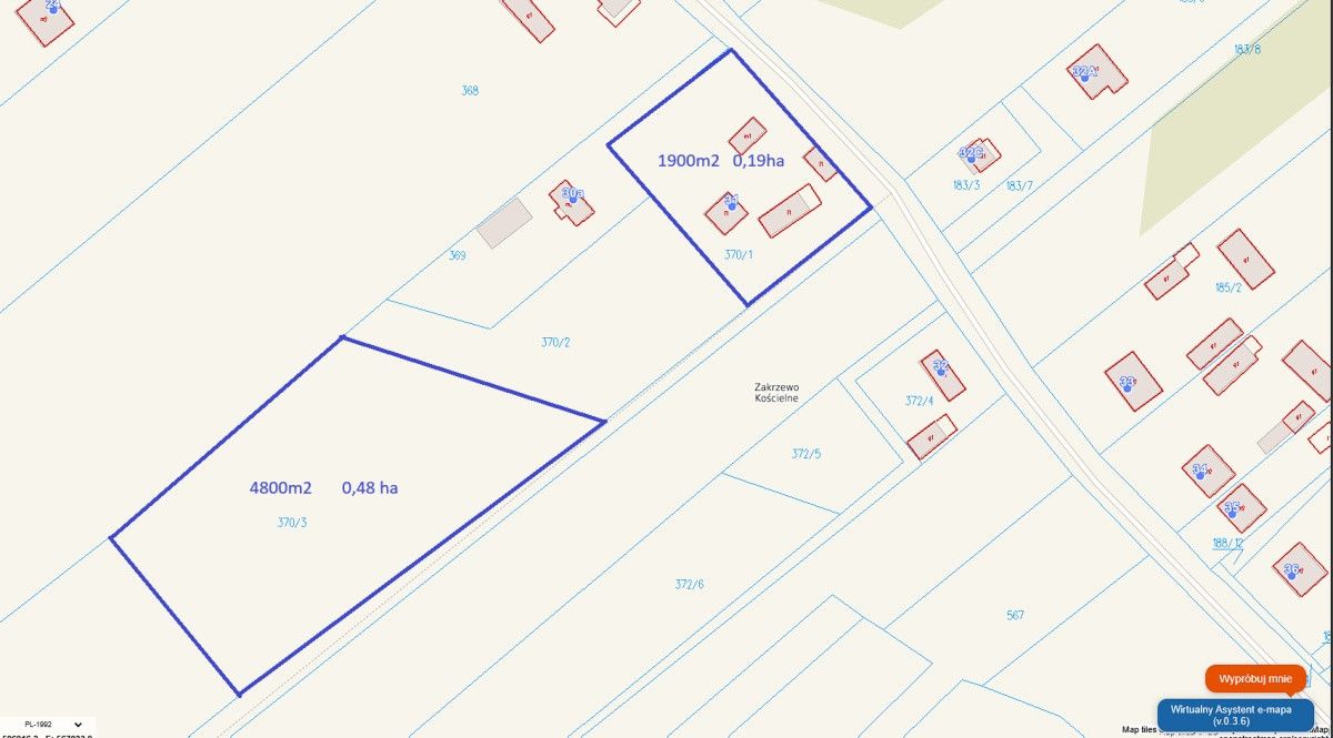 Działka budowlana Zakrzewo Kościelne. Zdjęcie 4