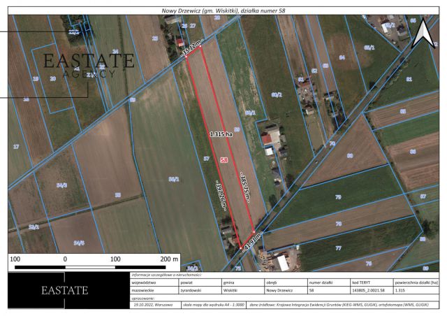 Działka rolna Nowy Drzewicz. Zdjęcie 1