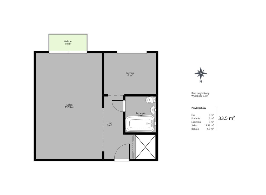 Mieszkanie 1-pokojowe Warszawa Praga-Północ, ul. Karola Darwina. Zdjęcie 13