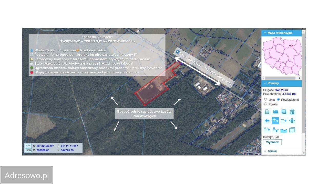 Działka budowlana Świętajno, ul. Polna. Zdjęcie 13