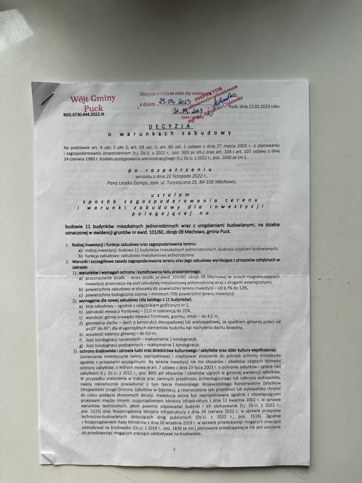 Działka rolno-budowlana Mechowo, ul. Pod Lasem. Zdjęcie 4