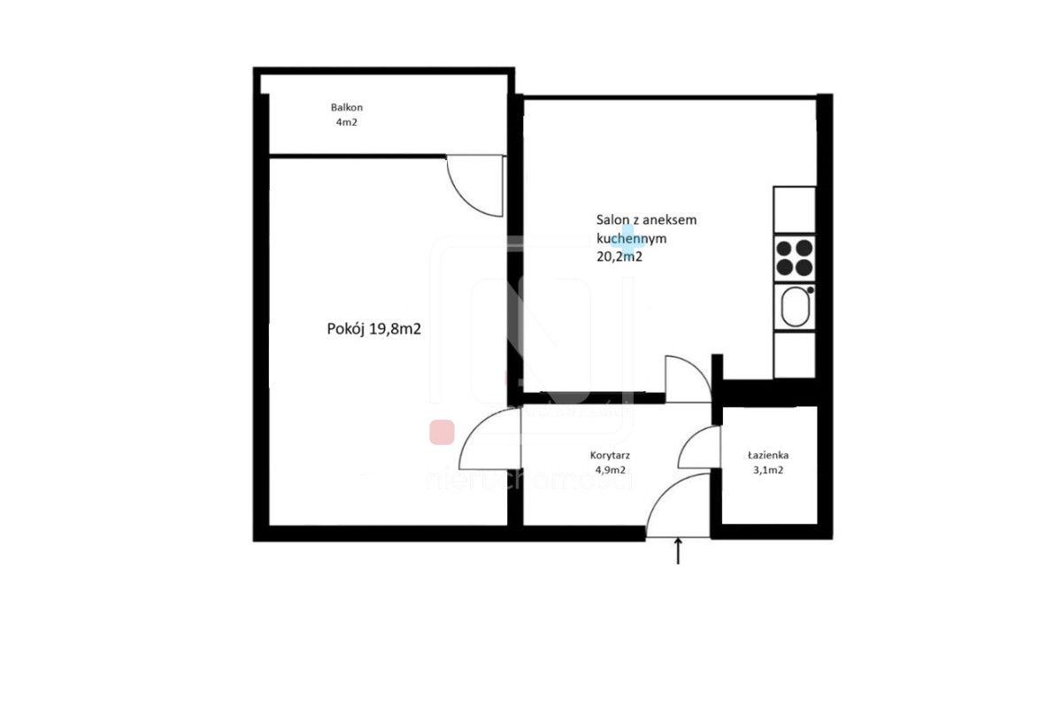 Mieszkanie 2-pokojowe Warszawa Praga-Południe, al. Stanów Zjednoczonych. Zdjęcie 7