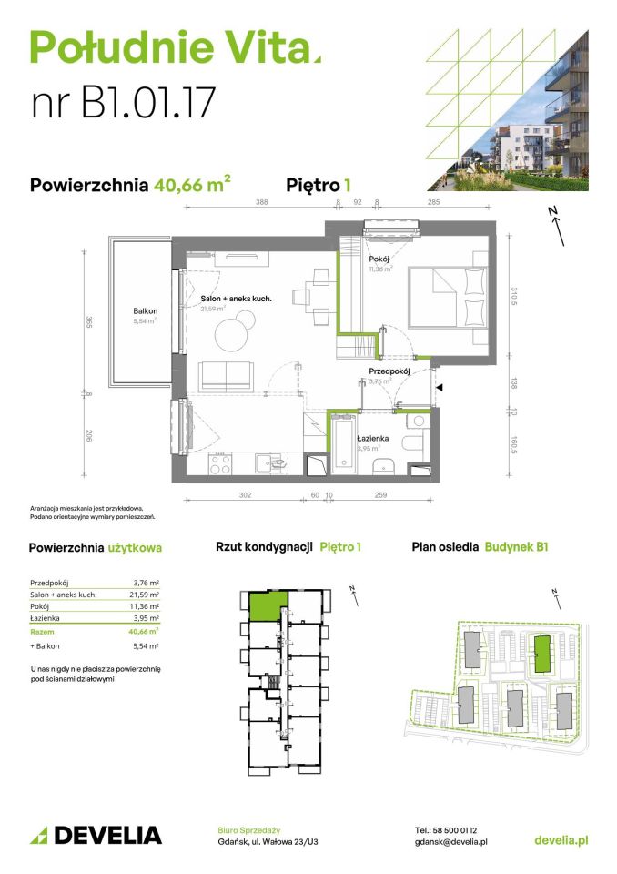 Mieszkanie 2-pokojowe Gdańsk Orunia Górna, ul. Kazimierza Wielkiego. Zdjęcie 7
