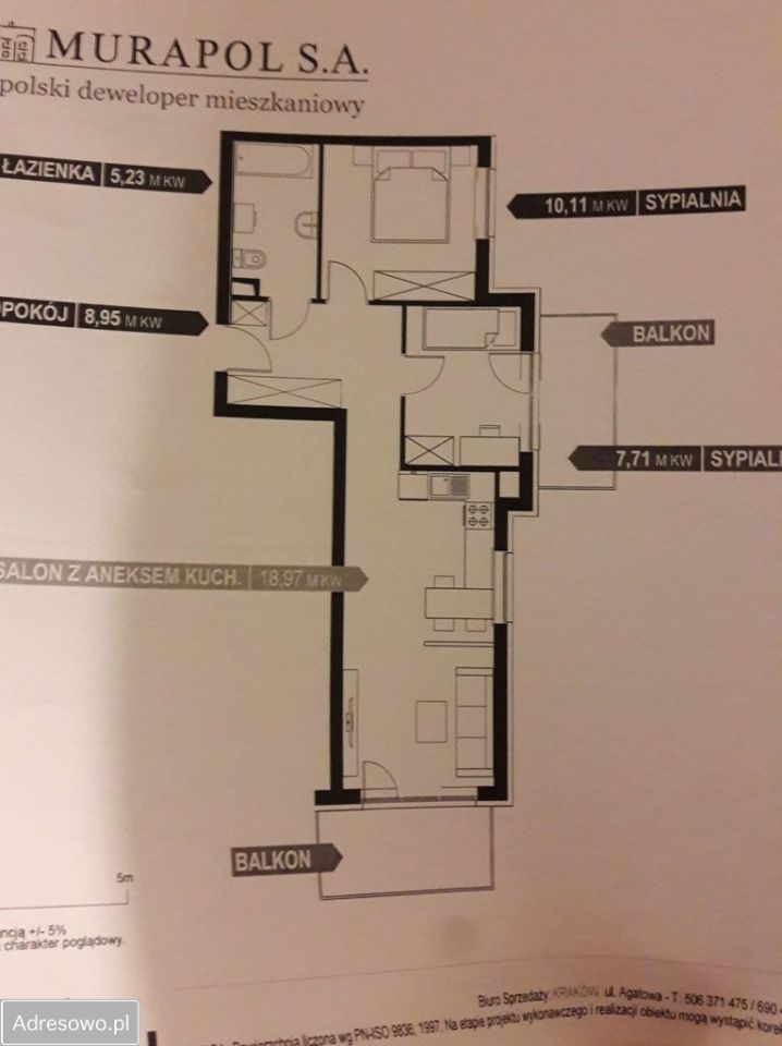 Mieszkanie 3-pokojowe Kraków Bieżanów, ul. Mariana Domagały. Zdjęcie 7