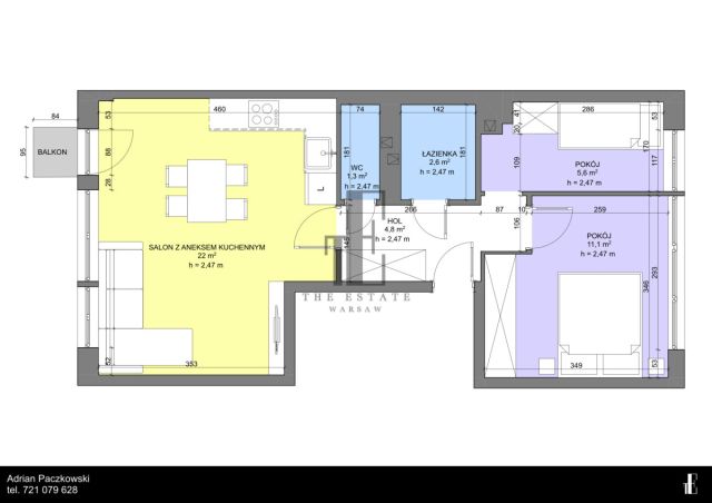 Mieszkanie 2-pokojowe Warszawa Bielany, ul. Jana Kochanowskiego. Zdjęcie 12