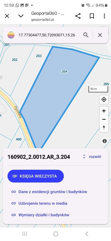 Działka inwestycyjna Skarbiszów