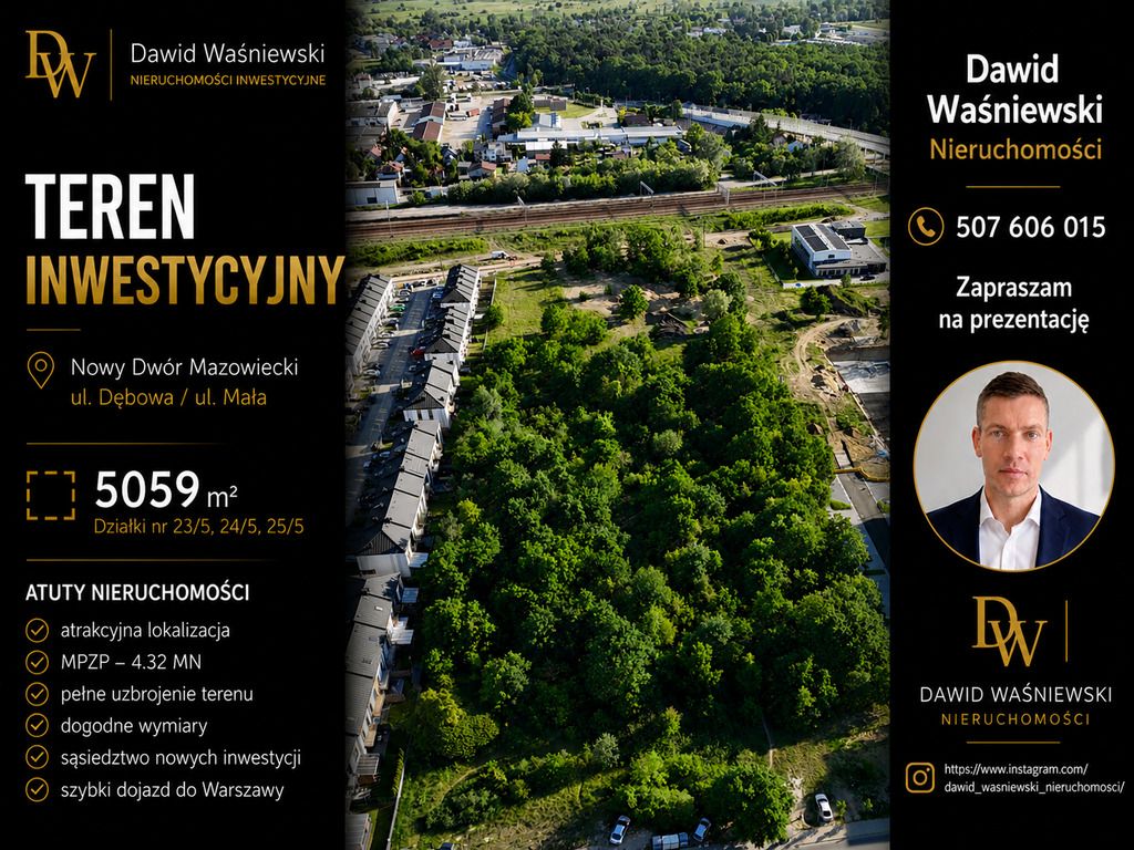 Działka Nowy Dwór Mazowiecki, ul. Dębowa. Zdjęcie 5