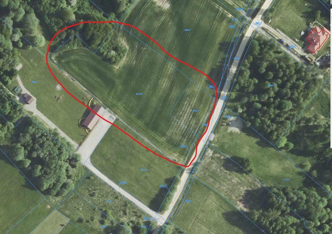 Działka rolna Malawa Podkościołek