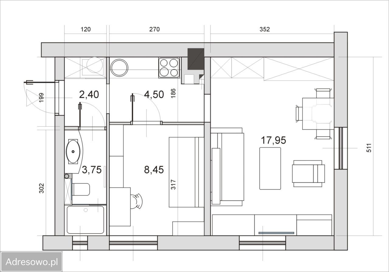 Mieszkanie 2-pokojowe Katowice Dąb, ul. Studzienna. Zdjęcie 8