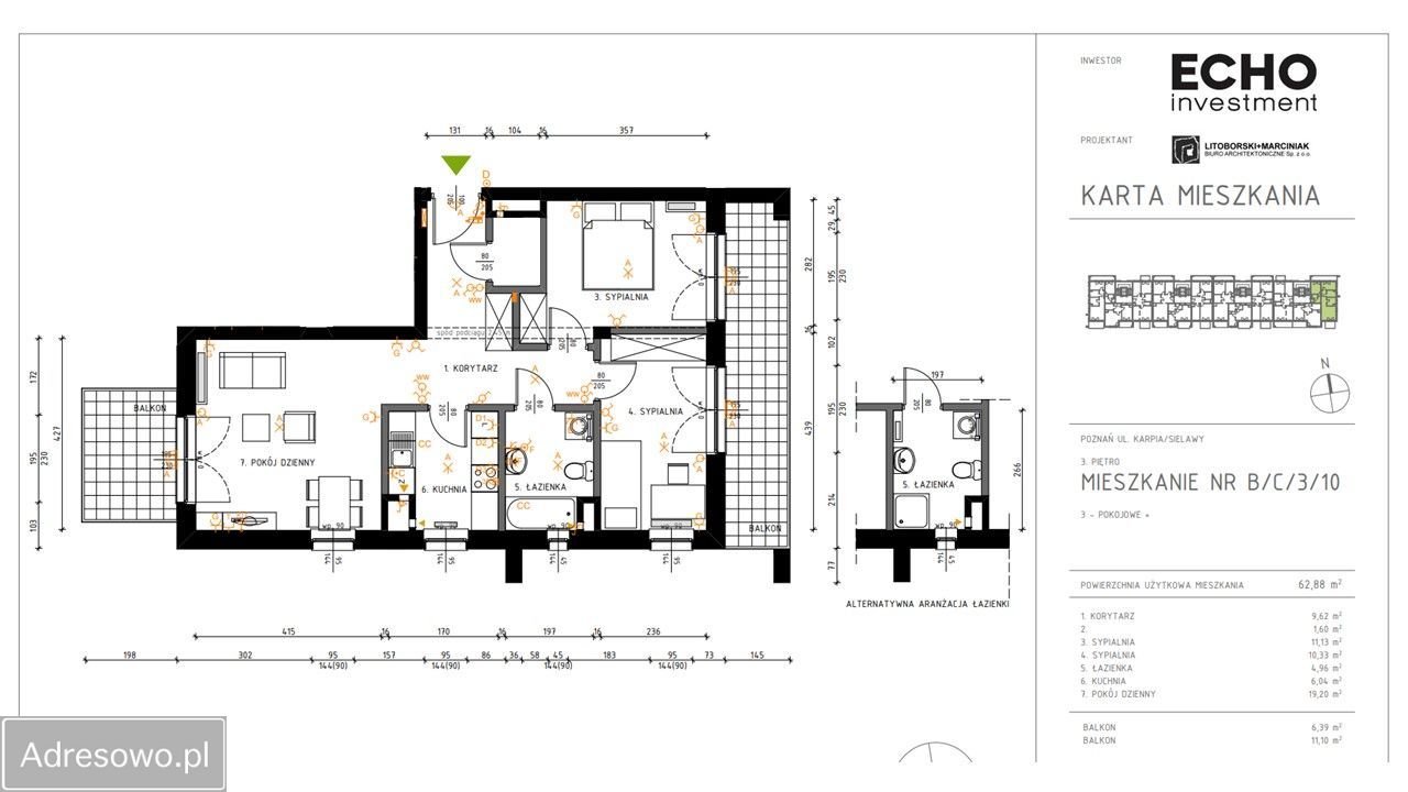 Mieszkanie 3-pokojowe Poznań Naramowice, ul. Karpia. Zdjęcie 7