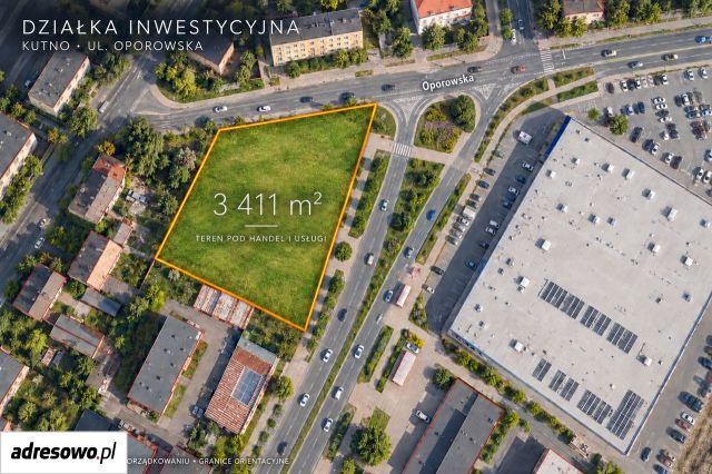 Działka inwestycyjna Kutno Centrum, ul. Oporowska. Zdjęcie 1