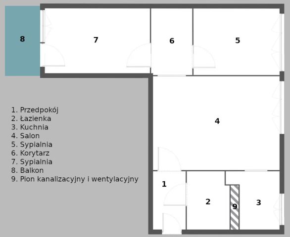 Mieszkanie 3-pokojowe Łódź Górna, ul. Juliusza Kossaka. Zdjęcie 1