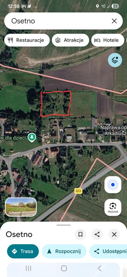 Działka rolno-budowlana Osetno. Zdjęcie 2