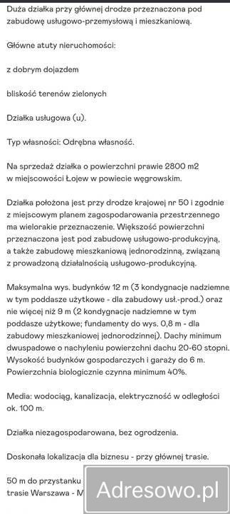 Działka inwestycyjna Łojew. Zdjęcie 3