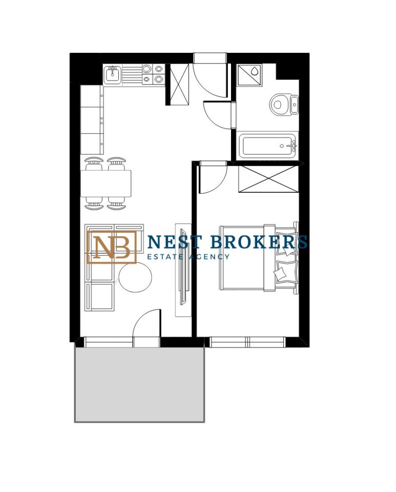 Mieszkanie 2-pokojowe Kraków Podgórze, ul. Łagiewnicka. Zdjęcie 6