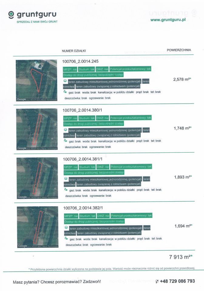 Działka rolno-budowlana Poświętne, ul. Polna. Zdjęcie 2