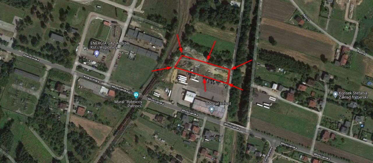 Działka inwestycyjna Rybnik Kłokocin, ul. Włościańska