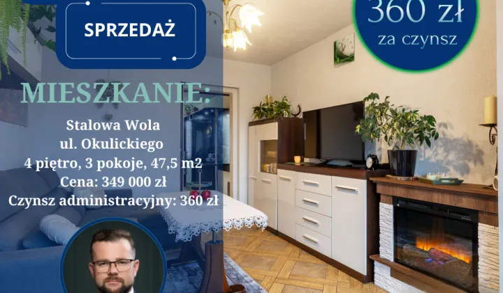 Mieszkanie 3-pokojowe Stalowa Wola, ul. gen. Leopolda Okulickiego