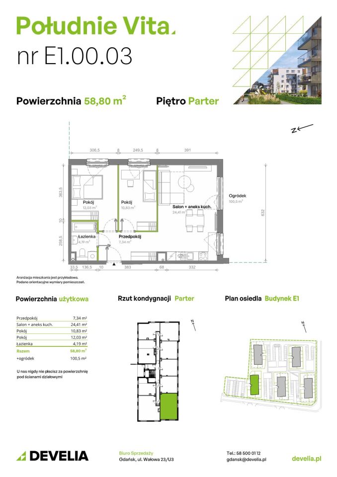 Mieszkanie 3-pokojowe Gdańsk Orunia Górna, ul. Kazimierza Wielkiego. Zdjęcie 7