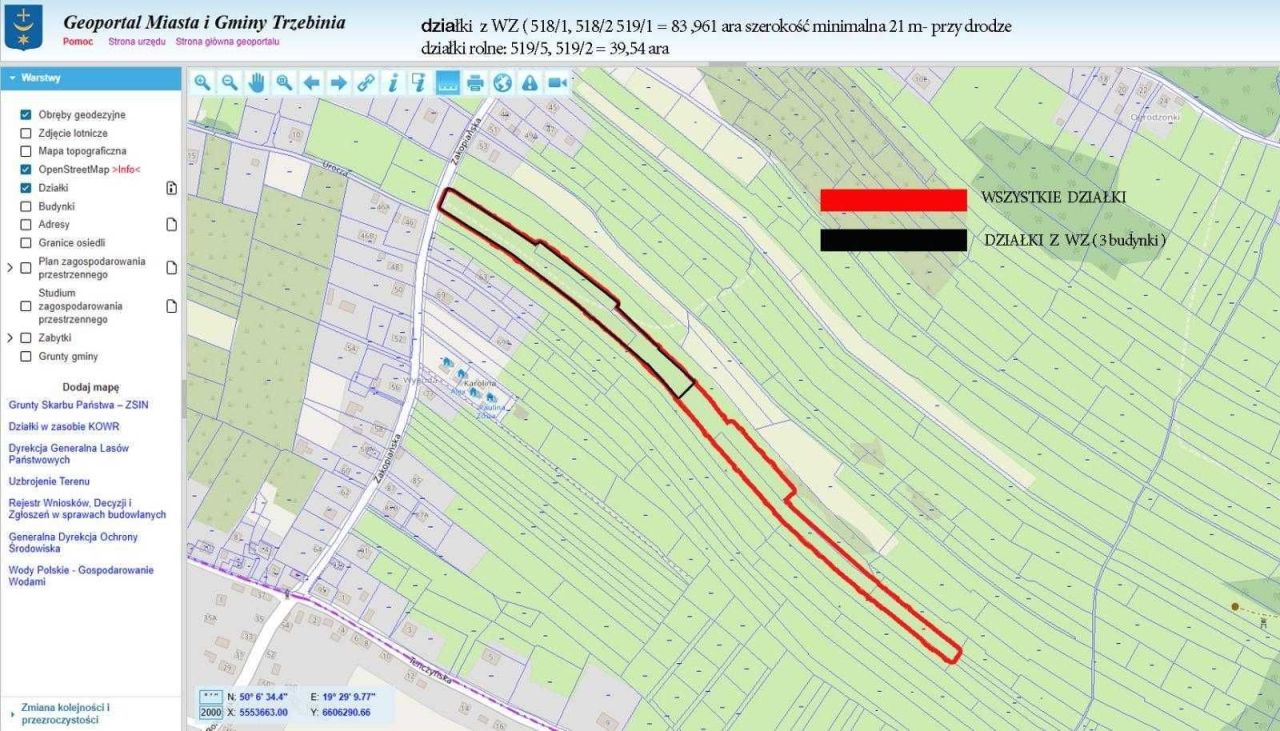 Działka budowlana Bolęcin, ul. Zakopiańska. Zdjęcie 2