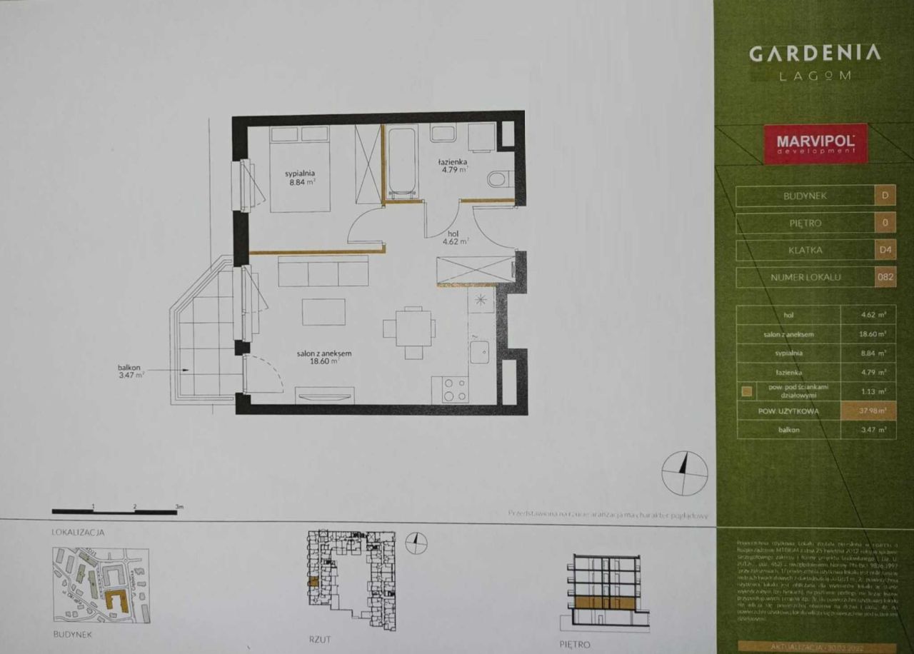 Mieszkanie 2-pokojowe Warszawa Białołęka, ul. Głębocka