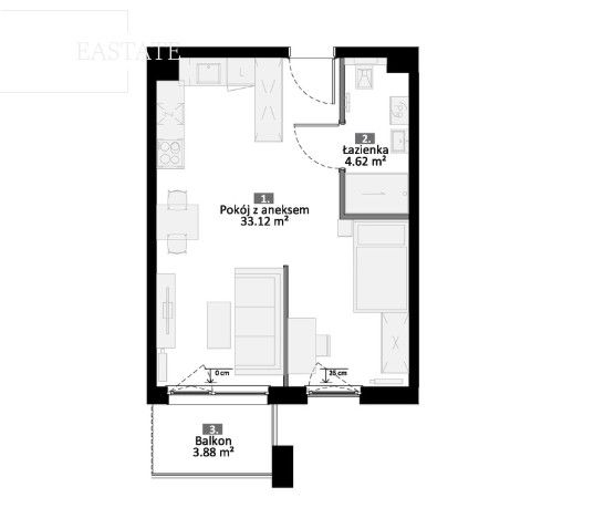 Mieszkanie 1-pokojowe Gdańsk Sobieszewo, ul. Turystyczna. Zdjęcie 14