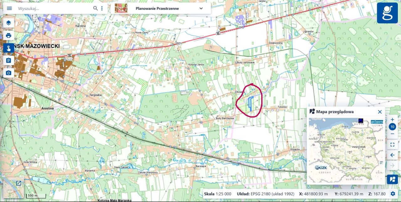 Działka rolno-budowlana Tyborów