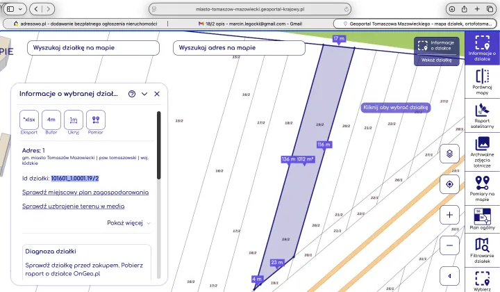 Działka rolna Tomaszów Mazowiecki Starzyce, ul. Krańcowa