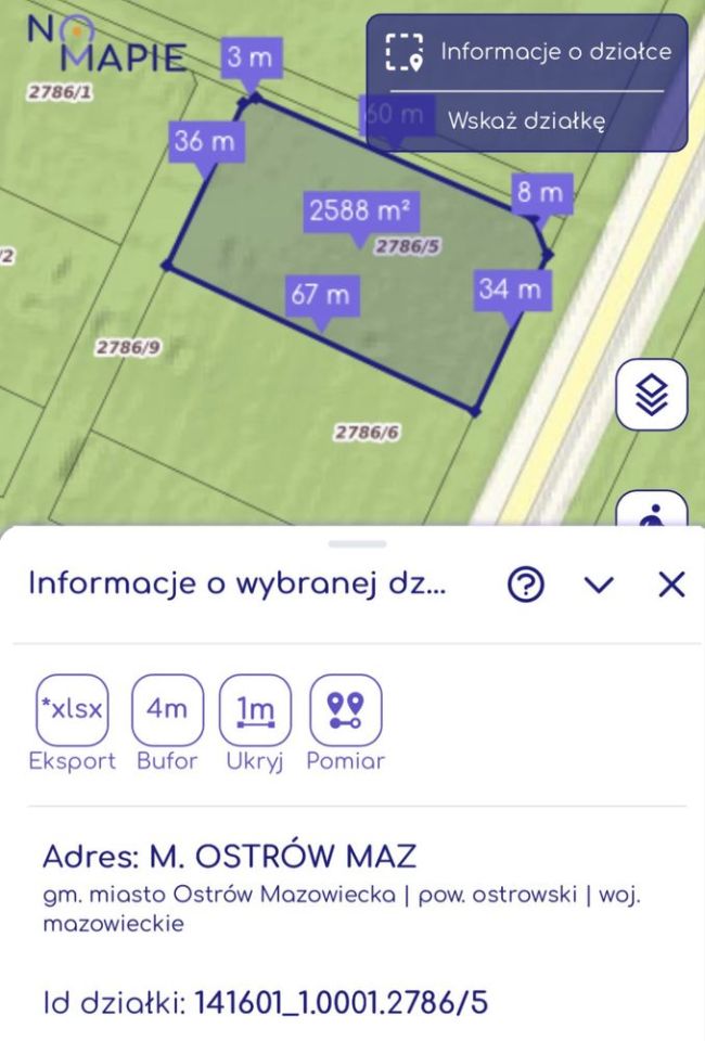Działka budowlana Ostrów Mazowiecka, ul. Brokowska. Zdjęcie 3
