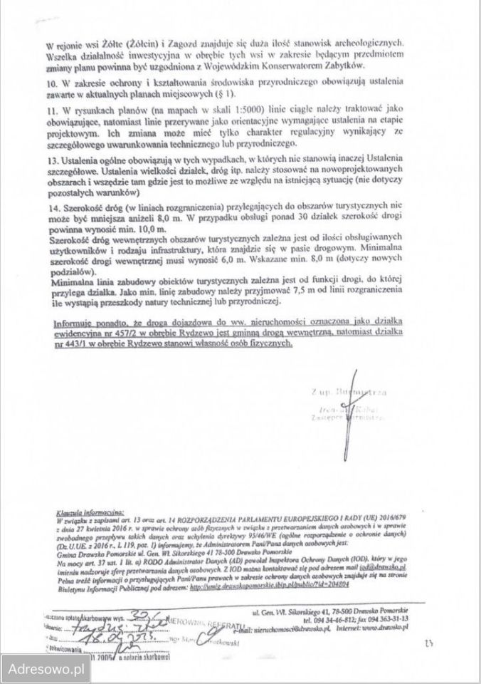 Działka budowlana Rydzewo. Zdjęcie 3