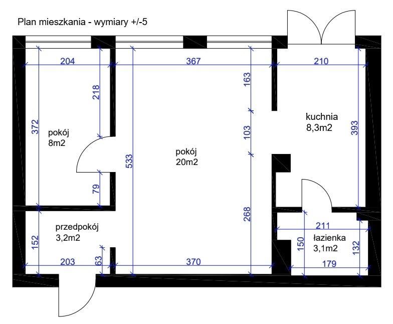 Mieszkanie 2-pokojowe Pabianice Centrum, ul. Marii Skłodowskiej-Curie. Zdjęcie 14