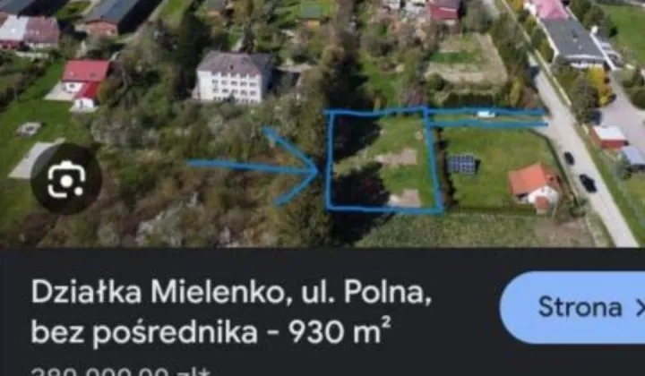 Działka rolno-budowlana Mielenko, ul. Polna