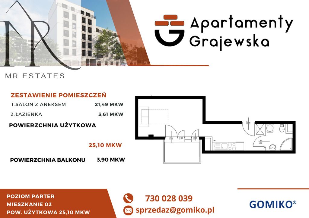 Mieszkanie 1-pokojowe Warszawa Praga-Północ, ul. Grajewska. Zdjęcie 2