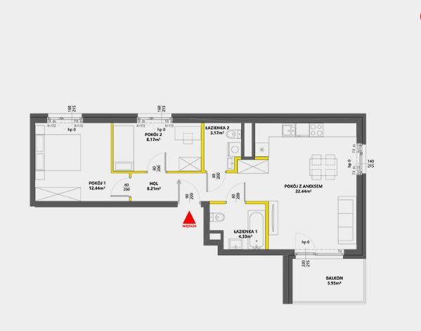 Mieszkanie 3-pokojowe Warszawa Mokotów, ul. Chodakowska. Zdjęcie 6