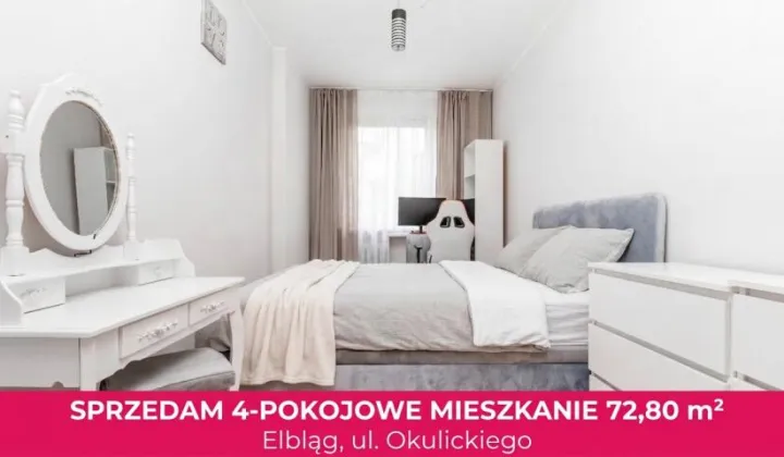 Mieszkanie 4-pokojowe Elbląg, ul. Leopolda Okulickiego