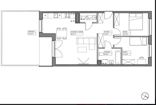 Mieszkanie 3-pokojowe Wrocław Tarnogaj. Zdjęcie 18