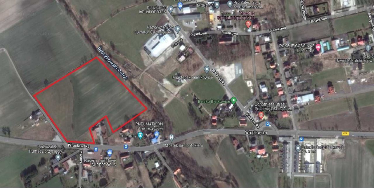 Działka rolno-budowlana Opole Bierkowice