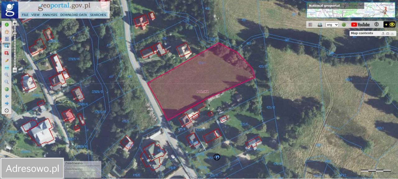 Działka budowlana Zawoja Mosorne. Zdjęcie 2