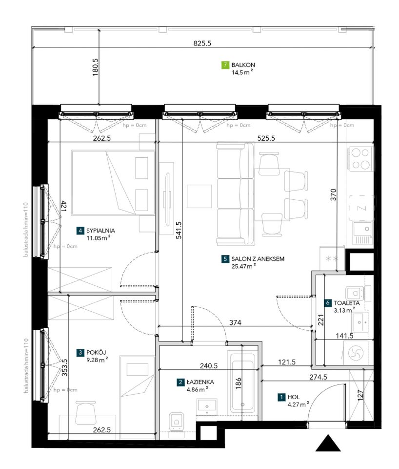 Mieszkanie 3-pokojowe Wrocław Krzyki, ul. Świeradowska. Zdjęcie 5